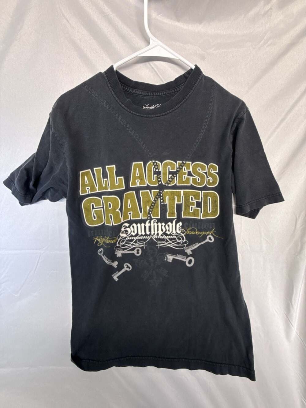 Y2k vintage Southpole All Access Granted T-Shirt Size M Vintage Black Graphic